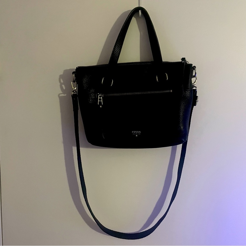 Fossil Black Leather Handbag
